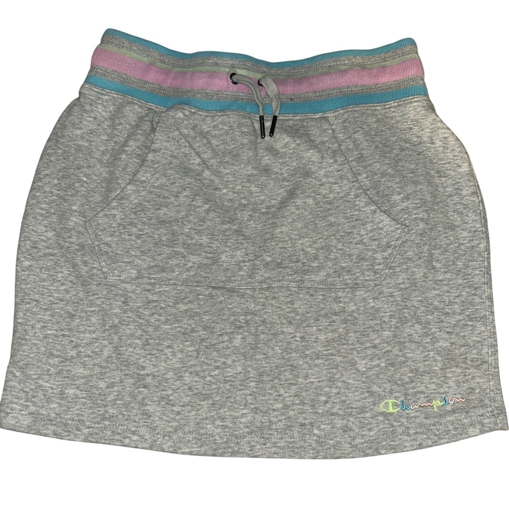 Champion Women Oxford Gray Campus French Skirt Skort M Pockets Tennis Pickelball